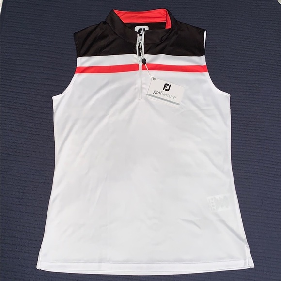 FootJoy Tops - ⛳️NWT footjoy colorblock zip sleeveless golf shirt